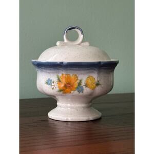 Amy by Mikasa Sugar Bowl with Lid Floral Replacement Discontinued